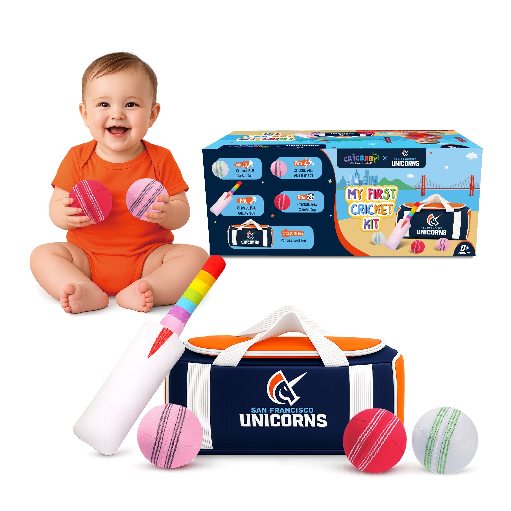San Francisco Unicorns Cricbaby My First Cricket Kit